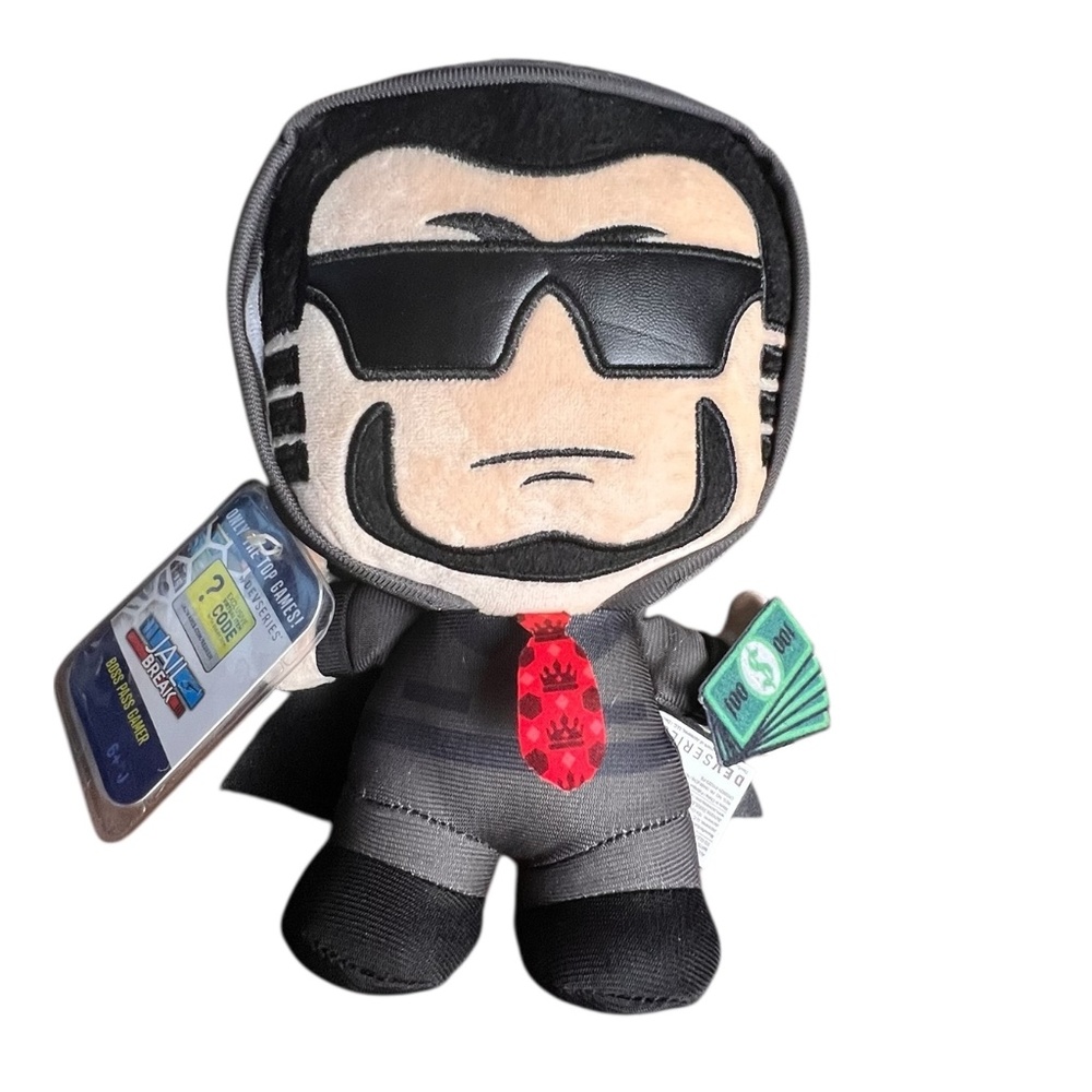 FiGPiN Plush Mystery Character – Business Suit, Sunglasses, Cape, Holding Money